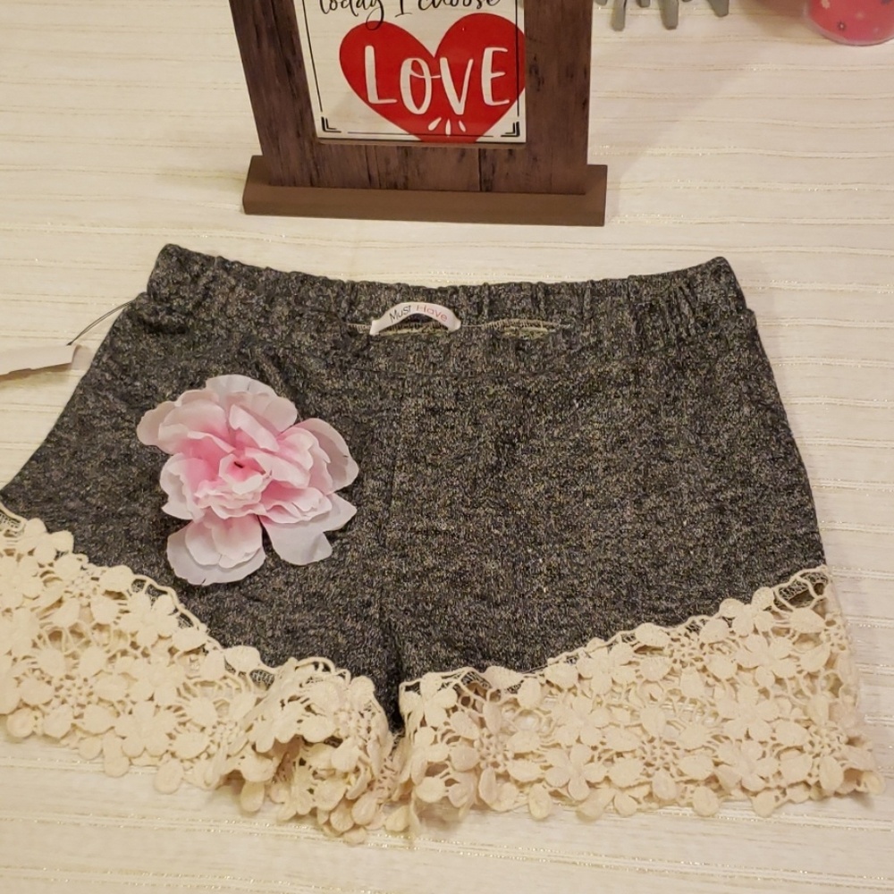 Must Have Lace Bottom Shorts size small